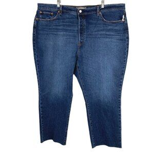 Levi's Premium Wedgie Straight Jeans Button Fly High Rise NWOT‎ Women's Size 24W